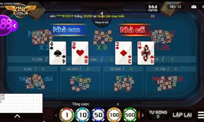 Luật chơi Baccarat tại nhà cái Kingfun đơn giản, dễ hiểu