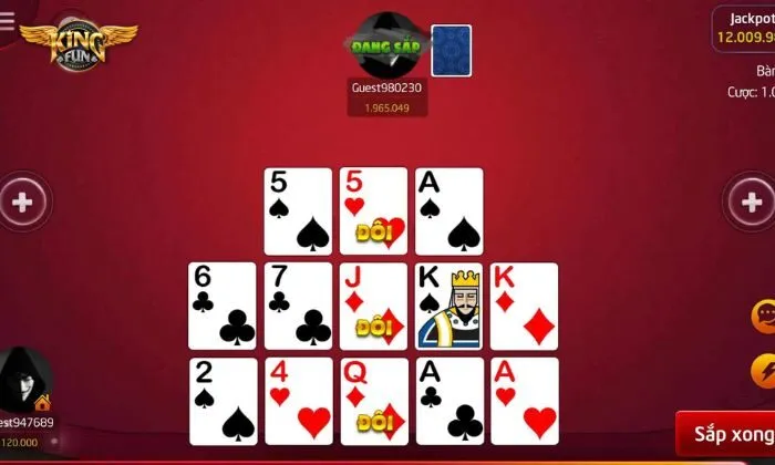 Mậu Binh kingfun Chú ý đến cách sắp xếp bài trong chơi Mậu Binh